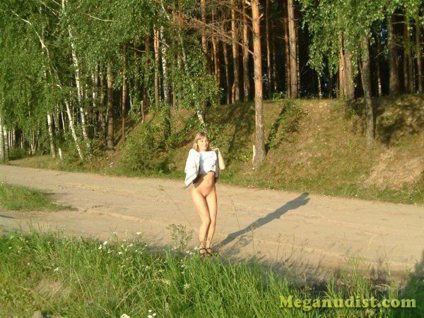 Charming Russian nudist in nature