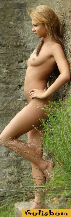 Naked girl in public in Novgorod