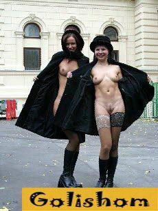 Nude photo shoot on the street