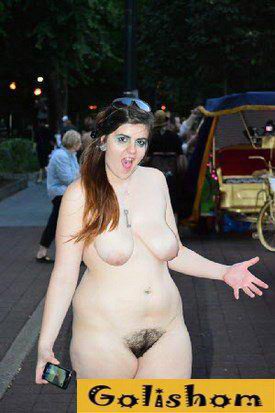 Nudists in public