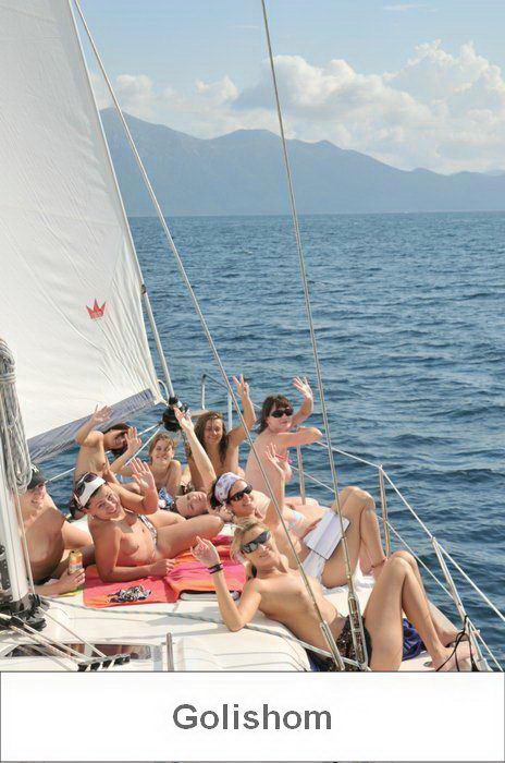 Nudist yacht trip