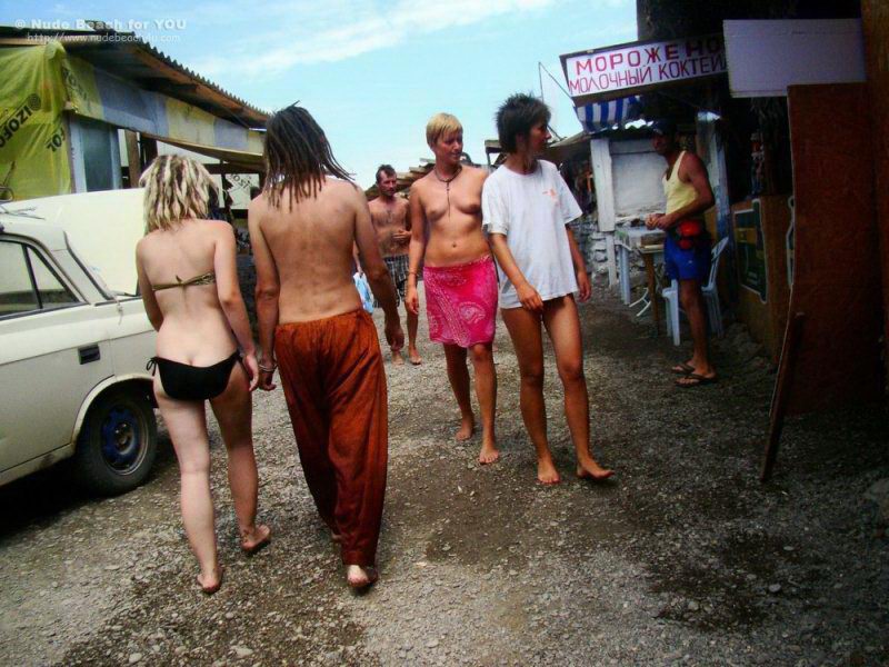 Russian nudists in the Crimea