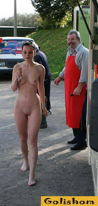 Naked girls in public photos
