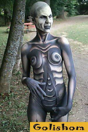 Incredible body art photos of nudists