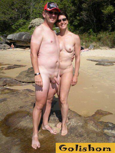 Candid photos of couples of nudists and naturists