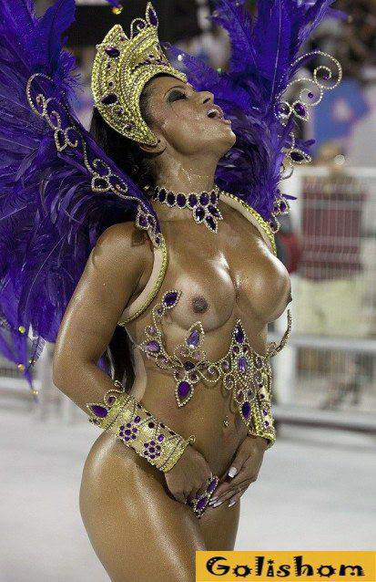 Decorated girls at the Brazilian carnival