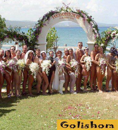 Nude and nudist wedding!