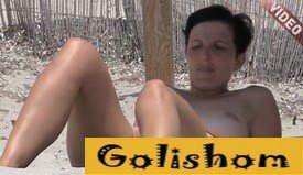Naked nudists on the beach relax video