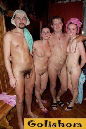 Nudists in the bath