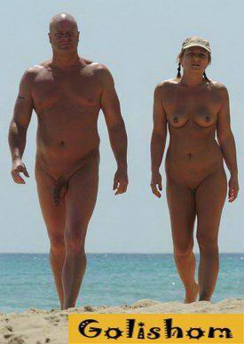 Women and men nudists in the photo