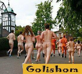 A naked run in support of animals was held in London