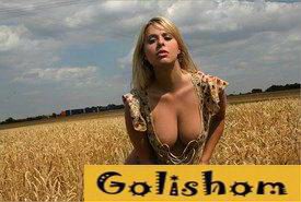 Natasha from Pskov in a wheat field