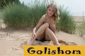 Cute nudist Lenka with huge milks on the beach