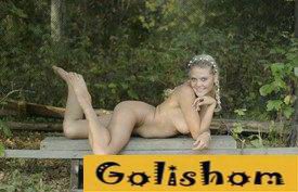 Gabriela is resting naked on the ranch