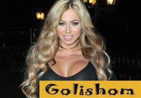 Holly Hagan lit up without a bra