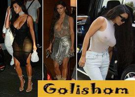 Kim Kardashian in erotic outfits-Flashing