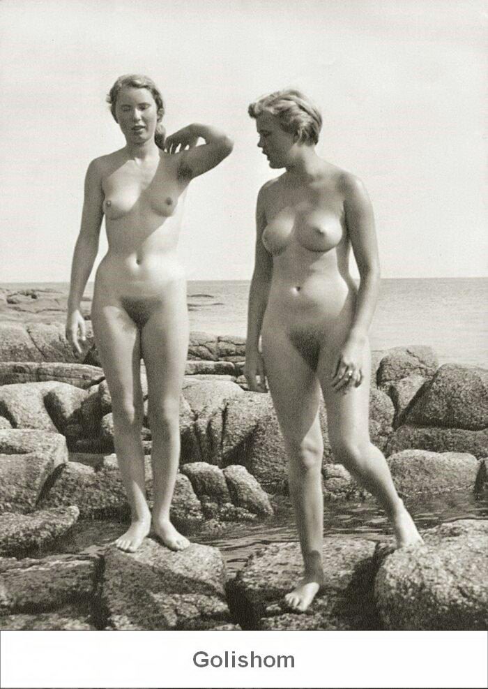 Retro photos of nudists of an erotic nature